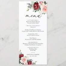 5/20/50 piezas Tarjetas personalizadas del menú de boda, Tarjetas de mesa del menú de boda personalizadas, Tarjetas del menú de restaurante - Blanco - Ver 16