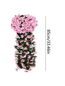 2 bó, dây leo hoa hồng và hoa tử đằng nhân tạo dài 85cm, hoa giả, hoa treo, thích hợp trang trí đám cưới, trang trí nhà cửa, trang trí phòng, trang trí sân vườn, trang trí ngoài trời, trang trí hiên nhà, trang trí phòng kiểu miền Tây, trang trí địa điểm tổ chức đám cưới, trang trí mùa xuân, hoa màu hồng - Hồng - Xem 4