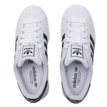 Adidas حذاء رياضي كاجوال مريح سوبر ستار الثاني، JQ4098 - أبيض وأسود - مشاهدة 4