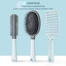 Curling Comb Three Piece Set  Curl Defining Brush-Curly Hair Brush Define Styling Brush For Curly Hair, Curl Brush For Curly Hair Wet, Shaping & Defining Curls For Women ,Christmas Gifts - 1pc Blue Pork Ribs - View 2
