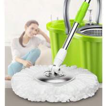 3 Pack Mop Head Replacement Spin Mop Replacement Head Microfiber Spin Mop Refills Easy Cleaning Round Shape Standard Size - 白色-3件裝 - 查看 8