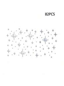 82 件/包星形设计镜面墙贴亚克力镜面墙贴可移除自粘适用于家庭、客厅、浴室、卧室装饰、DIY 墙面背景布置、家居装饰、房间装饰 - 彩色 - 查看 11