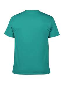 S~5XL Classic  Cotton Tee | Unisex American Size | 180gsm Fabric | Men's Vintage Military Sniper Graphic T-Shirt Funny Long Range Shooting Design Casual Wear Gift For Gun Enthusiasts Print | Beach & Casual Wear - 藍綠色 - 查看 8