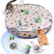 Cat Toy, Indoor Entertainment, Cat & Mouse - Interactive Plush Ball Cat Toy - Chasing Electric Mouse, USB Rechargeable, Durable & Bite-Resistant Ball, Auto Obstacle Avoidance, Suitable For All Indoor Cat Breeds, Indoor Cat Toy