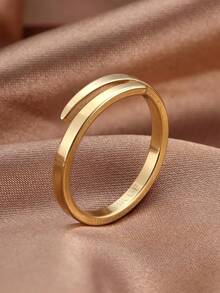 Milacolato 14K Gold Filled Rings For Women - Non Tarnish Gold Wedding Bands | Waterproof Stackable Thumb Rings | Open Twist Adjustable Rings Size 5 To 10 - Nhiều màu - Xem 8