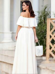 Women Maxi Dresses - White - View 2