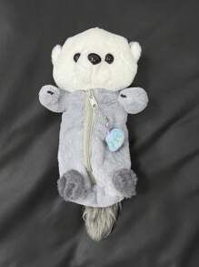 1 件可爱大号鲨鱼铅笔盒，大容量，高品质毛绒，适用于学校用品，返校 - 彩色 - 查看 10