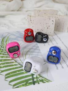 1pc/5pcs/10pcs Handheld Electronic Digital Tally Counter Ring, Manual Electronic Digital Counting Clicker, Style Intelligent Electronic Digital Counter Bracelet/Ring - Multicolor - View 2