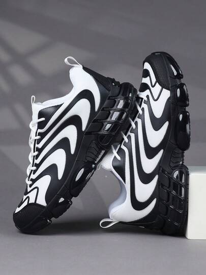 Niedrige Sportschuhe für Herren, Sneaker, Lässig Laufschuhe, Joggingschuhe, Herrenschuhe, modischer Farbverlauf in Rot, Tennisschuhe, Streetwear