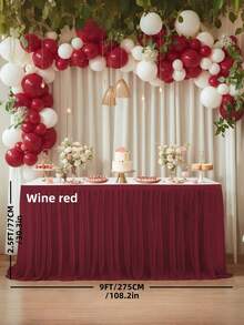 4pcs/1pc Pleated Solid Color Tableskirt, Suitable For Rectangular, Square, Round Tables, Ruffled Tablecloth, Wrinkle-Resistant And Easy To Clean, Applicable For Birthday Cake Table Decor, Banquet And Wedding Party, Bridal Shower, Various Party Celebrations