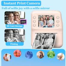Thermal Print Camera - Ideal For Christmas & Birthday Gifts, Rechargeable Lithium Battery, USB Charging, Perfect For Pets And Holiday Memories, Holiday Photo Gift|Pet Photography|USB Rechargeable Camera.Halloween, Christmas, Thanksgiving Day