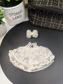 17cm Clothes Accessories, Sitting Party Pullbob Dress, High-End Wedding Gown Skirt Set - Multicolor - View 9