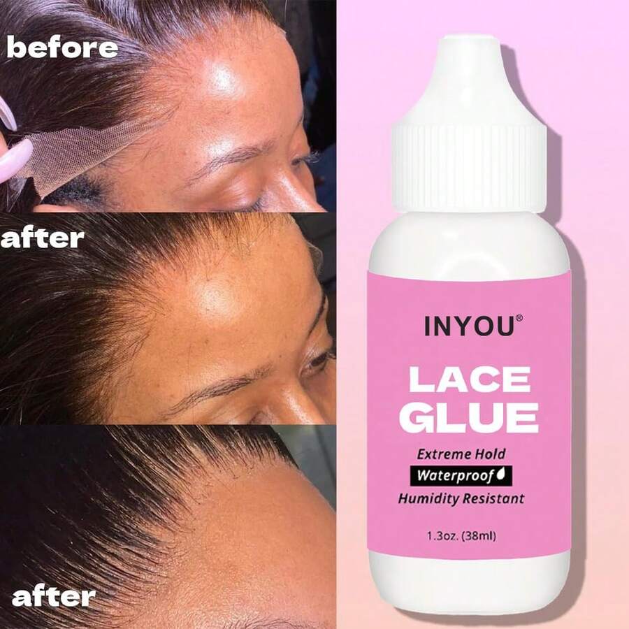 INYOU Extreme Hold Lace Glue For Wigs, Waterproof, Invisible Bonding, 1.3 Ounce - 38 Ml - View 1