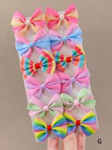 907 件/套女孩彩色蝴蝶发夹，可爱公主发饰，高弹耐用无损发带，发圈，婴儿发饰，多功能鸭夹，适合日常使用，礼物 - 彩色 - 查看 8