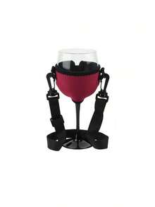 Portable Wine Glass Holder: This Durable Plastic Portable Wine Glass Holder With Adjustable Wine Glass Rack And Neoprene Wine Glass Sleeve Frees Up Your Hands To Fully Enjoy Your Drinking Experience. It Includes An Adjustable Stemware Rack, A Neck-Hanging Wine Glass Holder, And A Wine Glass Protector Sleeve. Additionally, It Comes With An Adjustable Strap, Making It An Ideal Choice For Parties, Outdoor Gatherings, Picnics, And Barbecues. - Multicolor - View 16