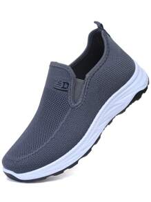 男士四季一脚蹬休闲运动鞋，适合中老年爸爸，防滑软底平底鞋，适合开车和散步