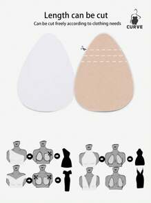 3/5 Pares de Sutiãs Invisíveis Sem Costura com Efeito Push-Up Plus Size, Elevação do Busto, Adequado para Tamanhos B-E, Sutiãs Adesivos Sem Alças e Sem Costas, Adequado para Vestidos de Casamento e Festa