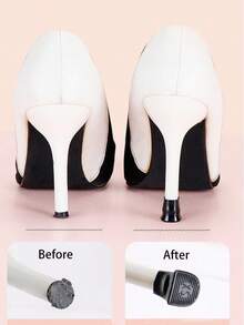 4 Pairs U-Shaped High Heel Protectors, Anti-Slip, Noise Reduction, Wear-Resistant Heel Covers