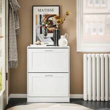 SoBuy Shoe Cabinet FSR137-F - White - View 1