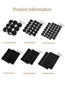 12 Pcs/30 Pcs/48pcs Felt Furniture Pads,Self Adhesive Chair Felts Pads For Furniture Feet,Non Slip Furniture Pads,Suitable For Office Chair Legs - Black - View 2