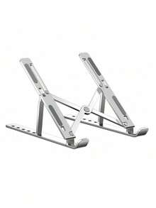 1个塑料笔记本电脑支架，配有便携收纳袋，可折叠可调节散热垫，适用于所有笔记本电脑型号，10个可调节角度，返校礼物，高度可调笔记本电脑增高架，ABS材质笔记本电脑支架，兼容10-15.6英寸笔记本电脑和iPad，笔记本电脑配件 - 彩色 - 查看 12