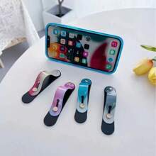 2 Stücke/4 Stücke Vintage bemalter Handyhalter, selbstklebender minimalistischer Fingerring-Griff-Ständer, Zug-Schub-Unterstützungsfunktion Handgelenkschlaufe Halter