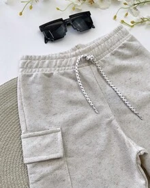 Bermuda Shorts For Boys, Boys' Clothing, Children's Clothing, Davi Sweatshirt - 米色 - 查看 5