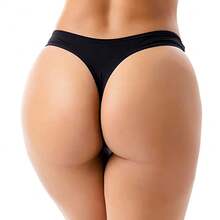 Kit Of 10 Cotton Thong Panties, Non-Marking, Sexy Panties - 彩色 - 查看 3