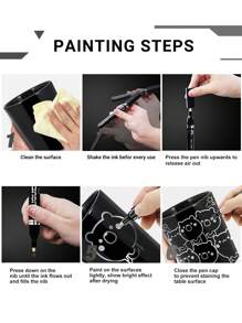 Liquid Gold Chrome Markers, Permanent Reflective Metallic Gold Paint Pen, High Gloss Car DIY Model Painting, Touch Up Repair Kit For Plastic Metal Glass Fabric Ceremic Resins(Gold/Silver/Red Gold/Copper Gold)