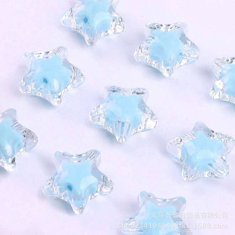1Box Heart Acrylic Beads Flower Round Spacer Loose Beads Kits For Bracelet Keychain Jewelry Making Accessories - Beaded Box - View 11