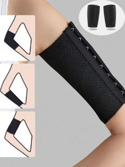 1 Par de Mangas Esportivas, Faixas Elásticas Modeladoras de Braço, Ajudam a Firmar Flacidez do Braço, Auxiliam no Treinamento de Força dos Braços, Adequado para Esportes, Transporte e Uso Doméstico