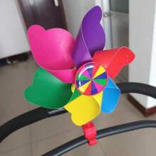 Colorful Pinwheel With Long Pole For Bicycles, Scooters, Balance Bikes,Bicycle Decoration,Cycling