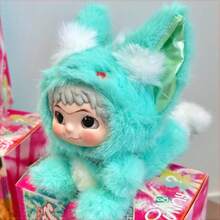 1pc WAKUKU 2nd Generation Mischievous Series Ceramic Fox & Rabbit Figurine, Random Delivery, Wakuku Doll Gift, 17cm Series Doll, Random Delivery - Multicolor - View 5