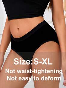 [21pcs Soft Women's  Cotton Pants Underwear ] 21pcs Set Of Women's Cotton Pants,Elegant, Fashionable, Soft And Skin Friendly Underwear, Suitable For Daily Commuting, Women'S Underwear - 黑色 - 查看 3