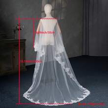 1 قطعة فستان زفاف أنيق مصنوع يدويًا بتصميم ذيل وشال للنساء، ملابس خريفية