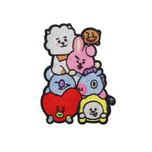 DELUSTA 1 Set 7 Pc BT21 Cute DIY Decoration Iron-On Patch Cartoon Embroidery Cloth Patch Set. It Can Also Be Collected Or Given As A Gift To Good Friends. - Multicolor - View 8