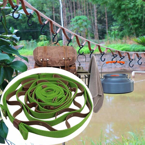 5m Portable Travel Clothesline – Windproof & No Clips Needed | Drying Rope With Hooks For Camping, Hotel, Cruise, Backyard | Compact Laundry Line For Outdoor, Indoor Use (Ideal For Backpacking, Holidays)