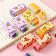 3pcs/Set Cute Fruit Erasers For Students