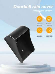 1pc Wireless Doorbell Button Waterproof Rain Cover, Black/Transparent Color Options, Windproof And Rainproof Protective Shell, Suitable For Doorbell Button, Doorbell, Doorbell Accessories, Doorbell Waterproof Cover