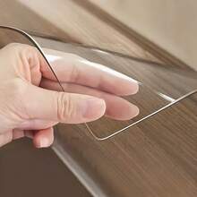 Transparent PVC Table Mat: Crystal Clear (Maintains Tabletop Appearance), Scratch-Resistant/Waterproof/Heat-Resistant, Durable, Easy To Clean, Affordable - Multicolor - View 2