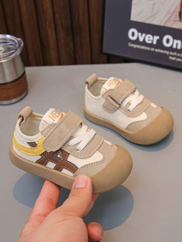 1 Pair Baby Shoes, Infant Sneakers, Toddler Walking Shoes For 1-7 Years Old Boys & Girls, Casual Shoes With Leather Upper, Non-Slip Soft Sole, Spring/Autumn