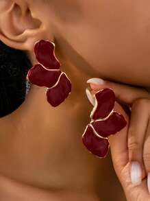 1 对优雅多色珐琅花卉耳环，适合女性派对、庆典、节日、旅行、礼品配饰 - 花瓣耳環 - 查看 15