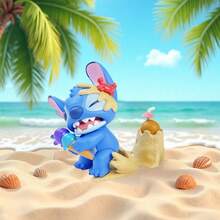 Miniso Stitch "Where's Little Gold" Series Blind Box Figures. They Highly Restore Stitch's Cuteness And Playfulness, Showcasing Various Interesting Poses In A Beach Scene. (1pc Random Delivery) - Multicolor - View 5