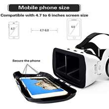 3D VR Headset For IPhone & Android Phone,Byteuni 3D Glasses For TV Movies & Video Games, VR Headset With Remote Controller(Optional), Virtual Reality Headset For IPhone/Android Phone Compatible 4.7-6.0 Inch Phone, White - 1pc - Multicolor - View 4