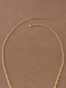 1 pieza Collar con colgante de flor grande de color dorado mate, estilo declarativo, adecuado para uso diario de mujeres, 24" de largo - oro mate - Ver 3
