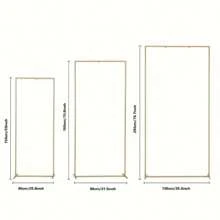 1pc Metal Arch Backdrop Stand, Gold Wedding Arch Stand, Birthday Party Ceremony Square Rectangular Frame, Indoor Outdoor Celebration Decor