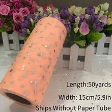 Polka Dot Sequin Mesh Rolls - 10/50 Yards Polka Dot Mesh Netting For Christmas/New Year/Valentine/Wedding/Birthday/Halloween Decoration Tutu Skirts, Gift Wrapping, Party Decor