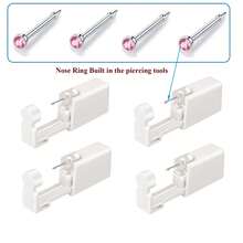 4 Packs Disposable Self Nose Piercing Kit With Built-In Nose Studs,Nose Piercing Gun, Simple And Convenient Operation, Ideal For Family Use - White - View 11