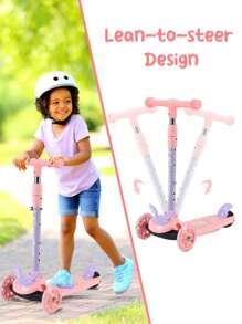 圣诞装饰儿童滑板车，带超宽甲板、脚踏制动器和动物元素，儿童和幼儿 3 轮滑板车，适合儿童和幼儿男孩或女孩，3 轮自平衡儿童玩具，适合 3 岁及以上儿童