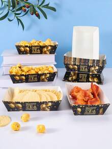 10/24 piezas Cajas de comida feliz de 30 cumpleaños, cajas de papas fritas, cajas de palomitas de maíz, cajas de palomitas de maíz, decoraciones de fiesta de cumpleaños y cajas de aperitivos para noche de cine familiar, adecuadas para lonchera, panadería, restaurante de hamburguesas - Multicolor - Ver 3